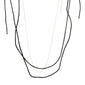 Pilgrim's CHARM necklace 2-in-1 set features a silver-plated bead chain and a versatile black cotton cord for personalized styling with charms.