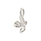 Silver-plated mini flower pendant, crafted from 99% recycled materials, perfect for adding a nature-inspired touch to bracelets, necklaces, or hoops.