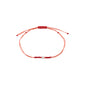 OCTOBER birthstone bracelet: A red cotton cord bracelet with an adjustable knot and opal, symbolizing creativity, perfect for a personal, artsy touch.
