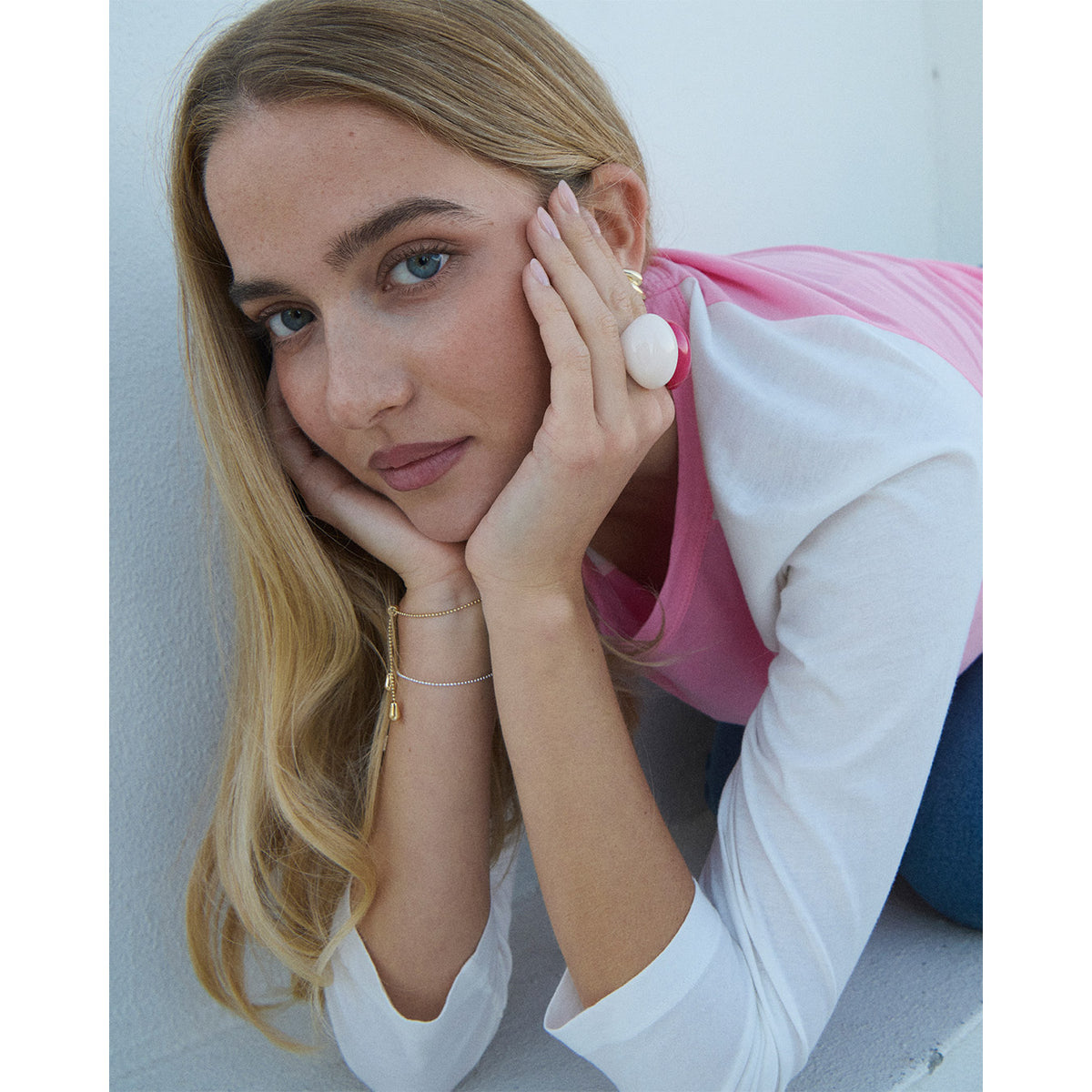 EVA MELOCHE X PILGRIM armband guldpläterat