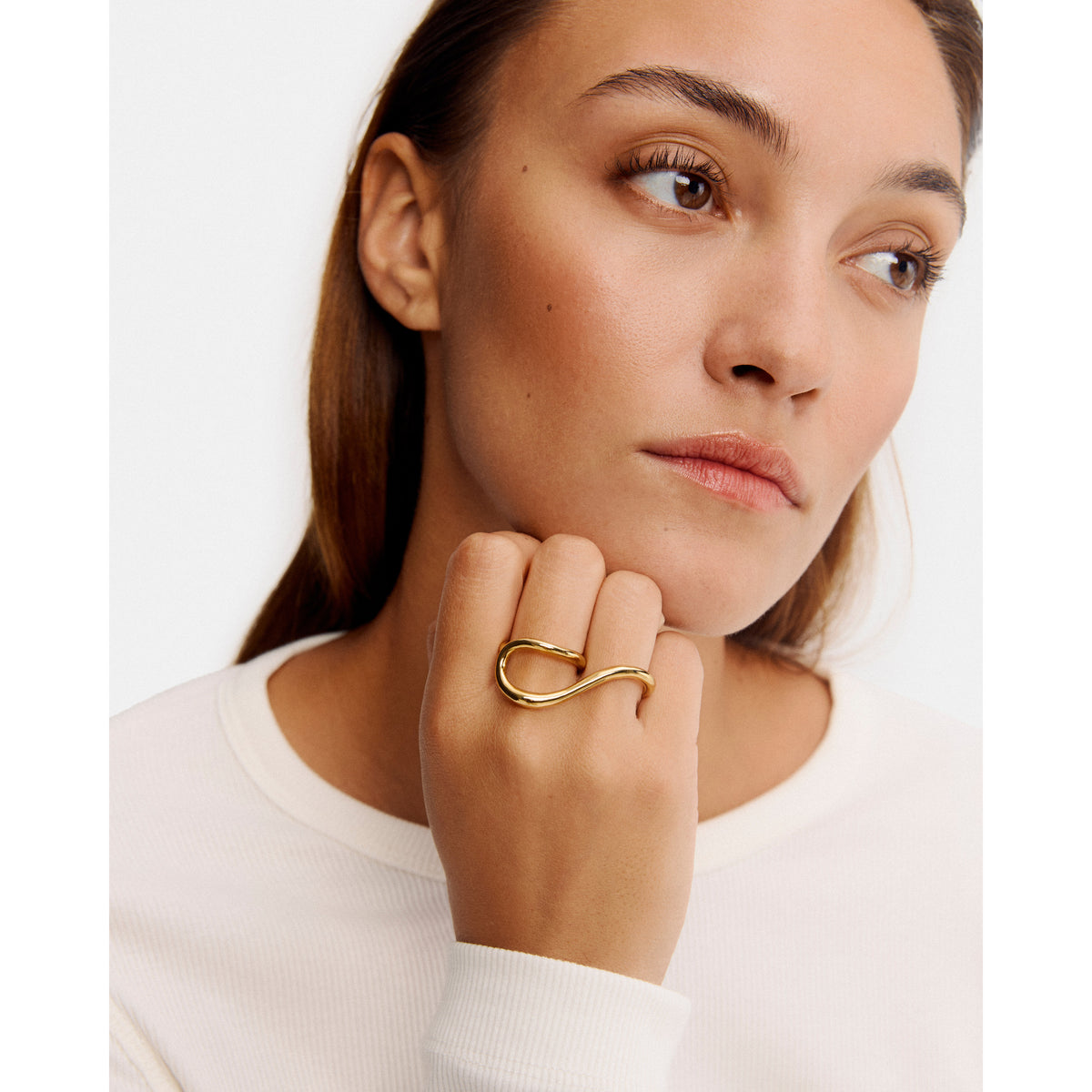 EVA MELOCHE X PILGRIM ring gold-plated