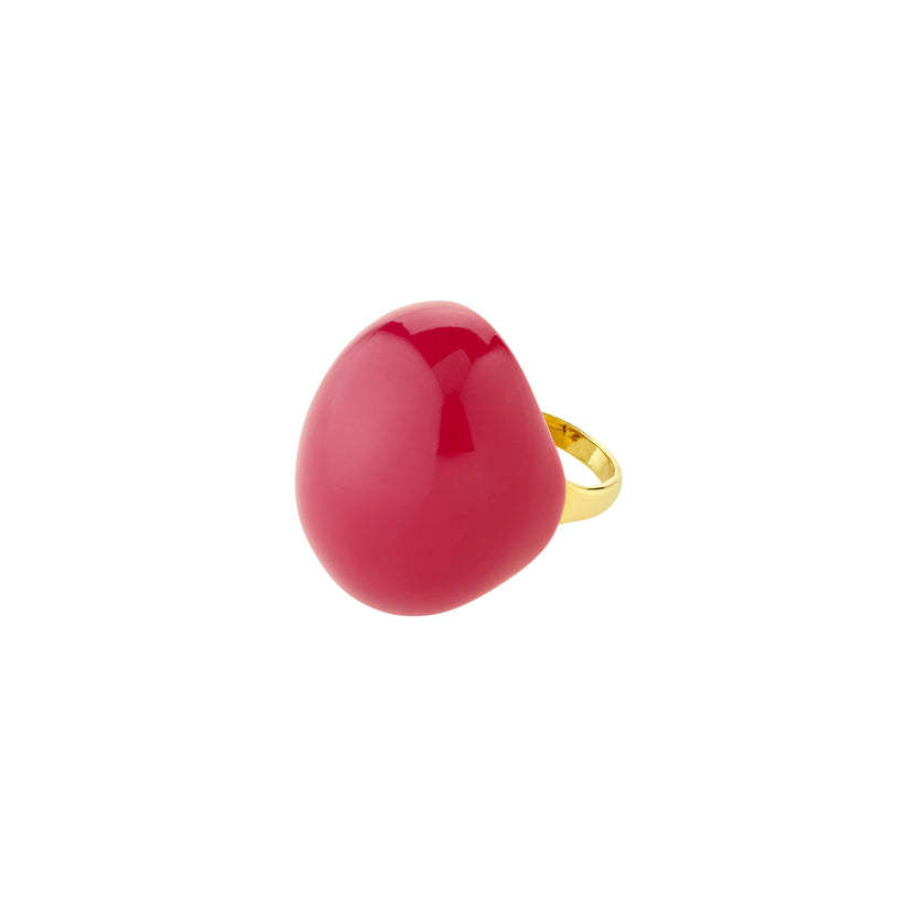 EVA MELOCHE X PILGRIM ring gold-plated/pink