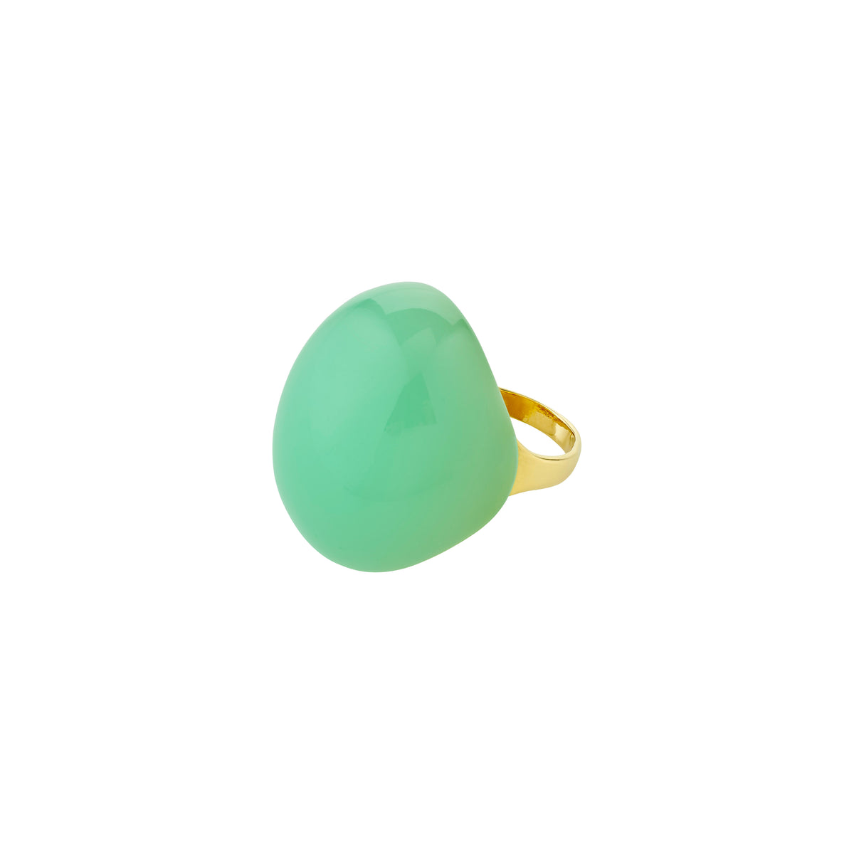 EVA MELOCHE X PILGRIM ring gold-plated/green