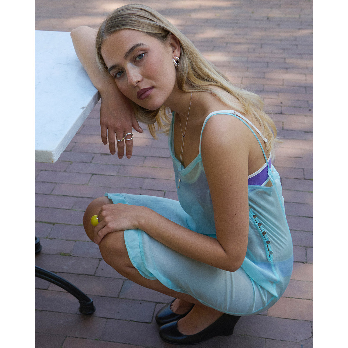 EVA MELOCHE X PILGRIM Halskette versilbert