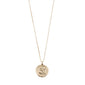 AQUARIUS recycled Zodiac Sign Coin Necklace, gold-plated