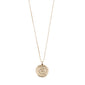 GEMINI recycled Zodiac Sign Coin Necklace, gold-plated