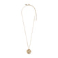 LEO recycled Zodiac Sign Coin Necklace, gold-plated