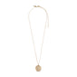 SAGITTARIUS Zodiac Sign Coin Necklace: Gold-plated with a double-sided pendant featuring a zodiac motif and starry constellation, adjustable chain included.