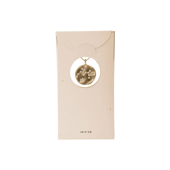 SAGITTARIUS recycled Zodiac Sign Coin Necklace, gold-plated