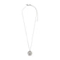 TAURUS Zodiac Sign Coin Necklace, silver-plated, features a double-sided pendant with a zodiac motif and crystal constellation, adjustable chain for personalized style.