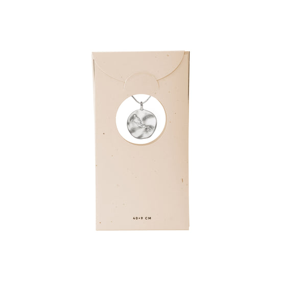 TAURUS recycled Zodiac Sign Coin Necklace, silver-plated