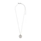 GEMINI Zodiac Sign Coin Necklace, silver-plated, featuring a double-sided medallion with zodiac motif and crystal constellation, adjustable chain, ideal for personalized style.