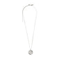 CANCER Zodiac Sign Coin Necklace, silver-plated, featuring a double-sided pendant with a zodiac motif and crystal-studded constellation, adjustable chain included.