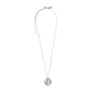 LEO Zodiac Sign Coin Necklace, silver-plated, featuring a constellation with sparkling crystals on a round pendant, adjustable chain length, perfect for personal style and gifting.