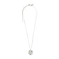 VIRGO Zodiac Sign Coin Necklace, silver-plated, featuring a double-sided pendant with a zodiac motif and crystal constellation, on an adjustable chain. Perfect for trendsetters.