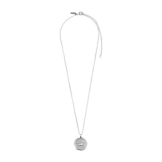 SAGITTARIUS recycl. Zodiac Sign Coin Necklace, silver-plated