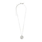 CAPRICORNUS recycl. Zodiac Sign Coin Necklace, silver-plated, features a constellation pendant with sparkling crystals and zodiac motif, adjustable 40 cm chain with extension.
