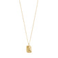 TAURUS Zodiac Sign necklace, gold-plated, featuring a reversible square coin pendant with a Taurus zodiac motif and sparkling constellation design, on an adjustable chain.