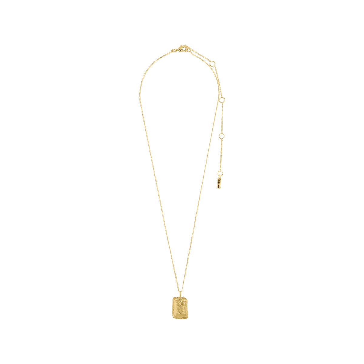 SCORPIO Zodiac Sign necklace, gold-plated, featuring a reversible square pendant with Scorpio motif and sparkling constellation design on a rustic chain.