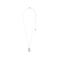 VIRGO Zodiac Sign necklace, silver-plated, featuring a dual-design square pendant on a chain, showcasing a Virgo motif and constellation with Preciosa crystals.