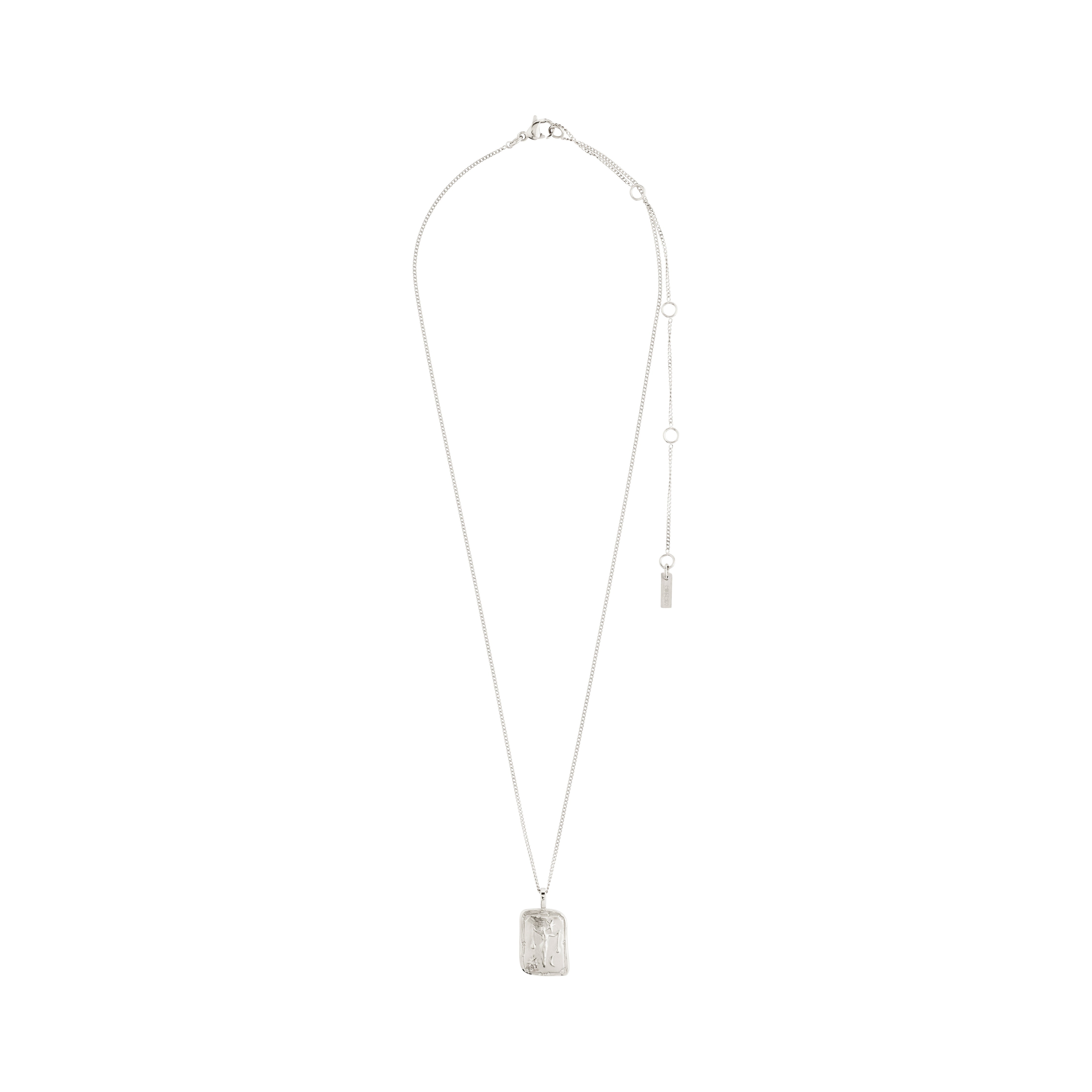LIBRA Zodiac Sign necklace, silver-plated, featuring a dual-design pendant with Libra motif and constellation adorned with Preciosa crystals on a 40 cm chain.