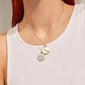 AQUARIUS Zodiac Sign Coin Necklace,  gold-plated
