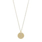 PISCES Zodiac Sign Coin Necklace, gold-plated, features a round pendant with crystal-adorned Pisces constellation, perfect for trendsetters seeking timeless, stylish jewelry.