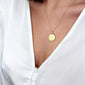 PISCES Zodiac Sign Coin Necklace, gold-plated