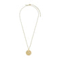 ARIES Zodiac Sign Coin Necklace, gold-plated