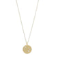 GEMINI Zodiac Sign Coin Necklace, gold-plated