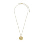 CANCER Zodiac Sign Coin Necklace, gold-plated