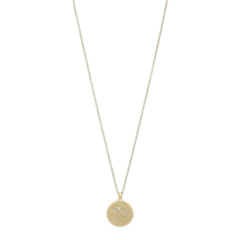 SAGITTARIUS Zodiac Sign Coin Necklace, gold-plated