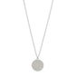 PISCES Zodiac Sign Coin Necklace, silver-plated