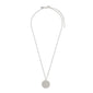 TAURUS Zodiac Sign Coin Necklace, silver-plated, features a round pendant with crystal stones forming the Taurus constellation, perfect for trendsetters seeking stylish, meaningful jewellery.