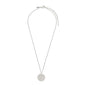 CANCER Zodiac Sign Coin Necklace, silver-plated, featuring a round pendant with crystal stars, perfect for trendsetters seeking a personalized, timeless accessory.