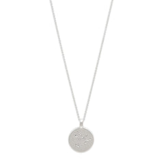 SAGITTARIUS Zodiac Sign Coin Necklace, silver-plated