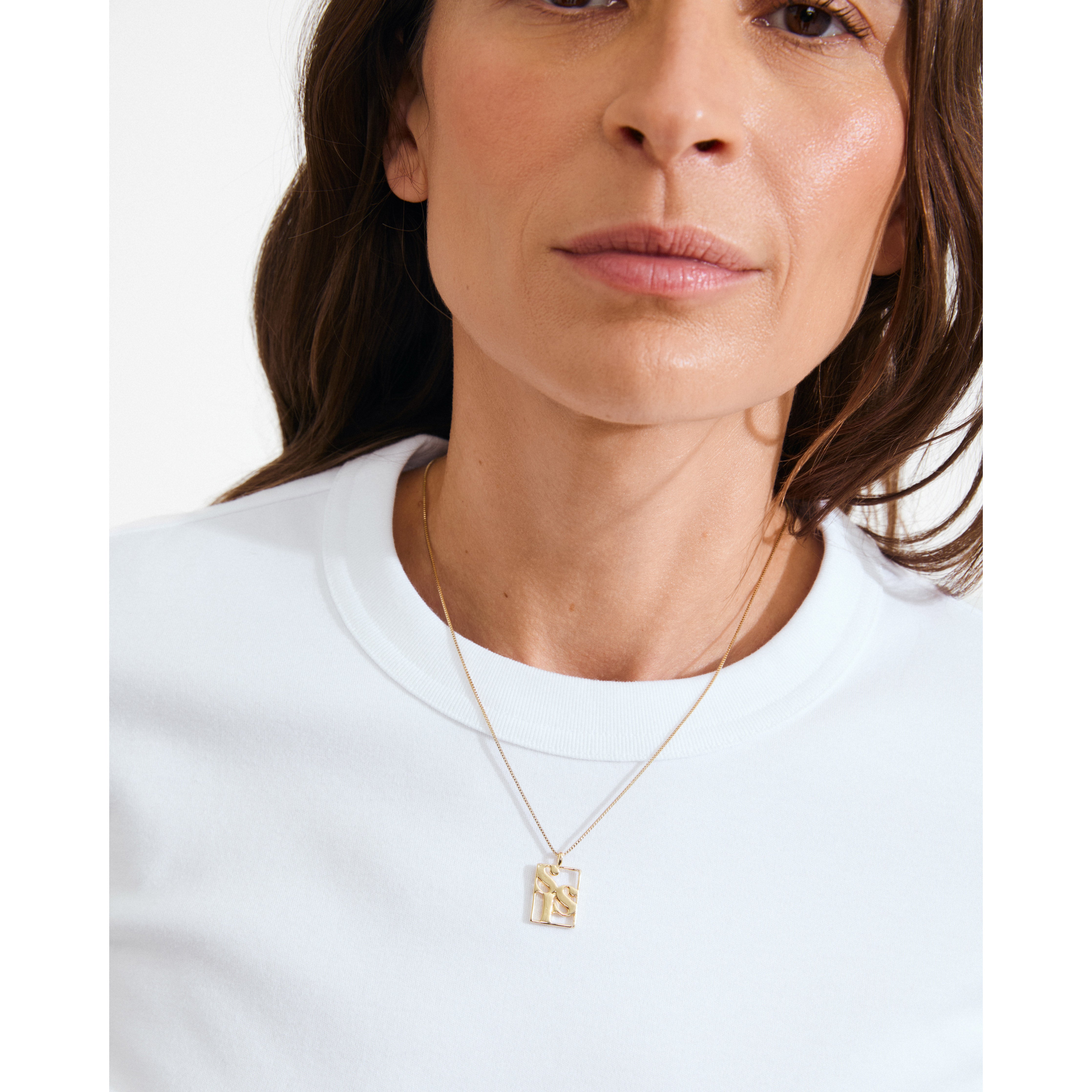 LOVE TAG, SIS necklace gold-plated