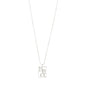 LOVE TAG, BRO necklace silver-plated with square pendant inscribed 'BRO', featuring adjustable chain for layered styling. Crafted from 99% recycled material for a sustainable choice.