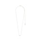 Silver-plated SISTER necklace with a sleek cursive pendant, perfect for daily wear. Features a 38 cm chain plus 9 cm extension, made from 99% recycled materials.