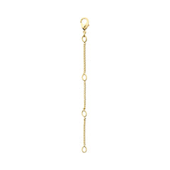 EXTENSION CHAIN, tight curb, 9 cm gold-plated
