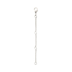 EXTENSION CHAIN, tight curb, 9 cm silver-plated