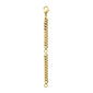 Gold-plated extension chain with lobster clasp, curb design, extends up to 9 cm. Ideal for necklaces, bracelets, or ankle chains.