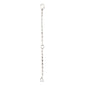 Silver-plated extension chain, 9 cm, featuring a lobster clasp and silver rings. Ideal for necklaces, bracelets, or anklets, enhancing versatility and style.