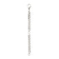 Silver-plated extension chain with a lobster clasp, designed for necklaces and bracelets, extends up to 9 cm, featuring a sleek curb link design.