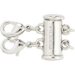 Lock with 2 lobsters, silver-plated