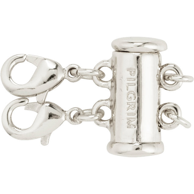Lock with 2 lobsters, silver-plated