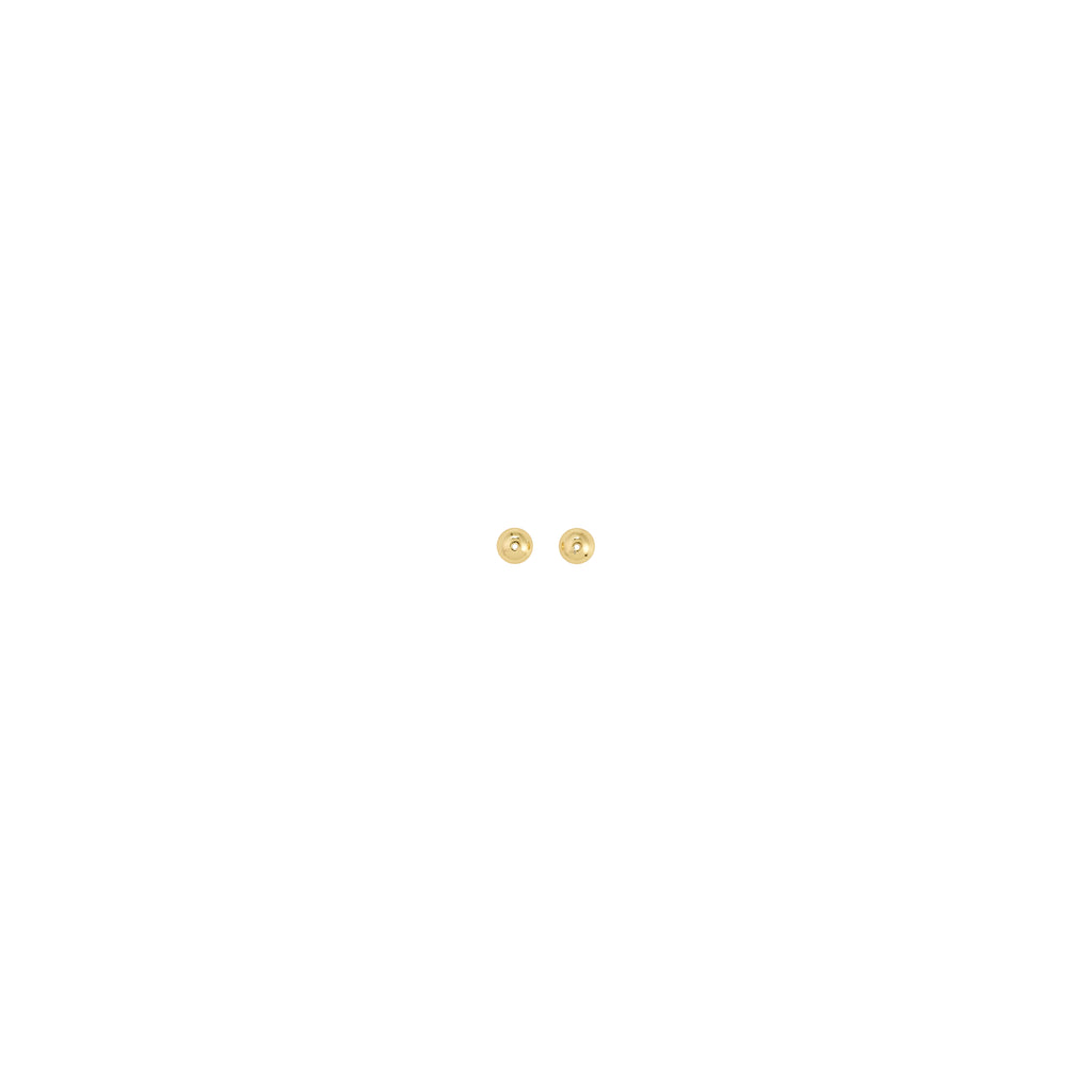 Bullet, 5 mm, gold plated, two pcs