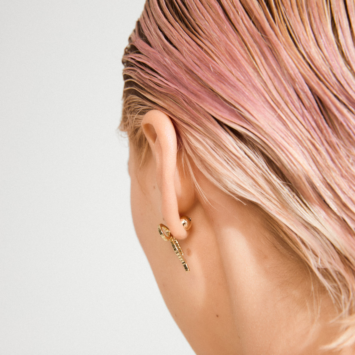 Bullet, 5 mm, gold plated, two pcs