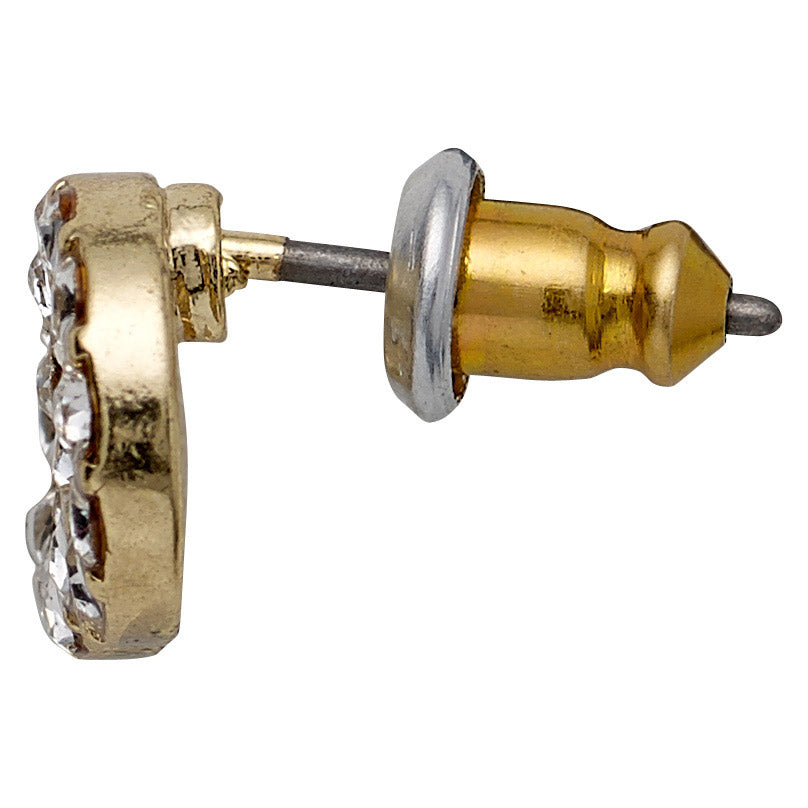 VICTORIA crystal earrings gold-plated, featuring intertwined gold and silver rings adorned with bright crystals, reflecting Pilgrim's blend of timeless style and modern trendiness.
