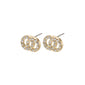 VICTORIA recycled crystal earrings gold-plated